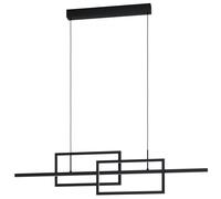 Suspension PUEBLA LED 28W en acier noir 1150x50x1300mm
