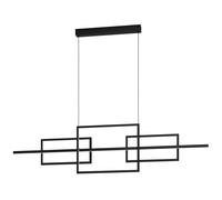 Suspension PUEBLA LED 35W en acier noir 1500x50x1300mm