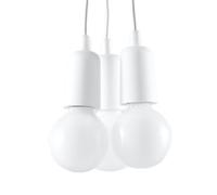 Suspension PVC Blanc E27 3 Diego