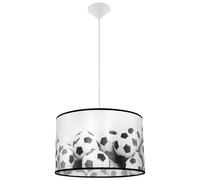 Suspension PVC Blanc noir E27 1 Football B40