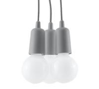 Suspension PVC Gris E27 3 Diego