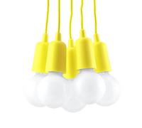 Suspension PVC Jaune E27 5 Diego
