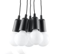 Suspension PVC Noir E27 5 Diego