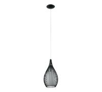 Suspension RAZONI E27 1X60W en acier noir D190mm