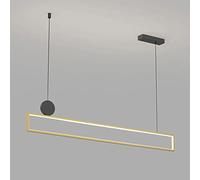 Suspension rectangulaire à Longue Bande, LED Moderne, Lampe Suspendue Ultra-Fine en métal avec Abat-Jour en Acrylique, Lampes suspendues linéaires pour Salle à Manger, luminaires Suspendus pour î