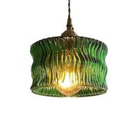 Suspension rétro en Verre avec Sculpture en Forme de Vague, Lampe Vintage en Laiton, Lampe Suspendue en Verre, Lampe de Chevet décorative pour Chambre à Coucher ou Salon