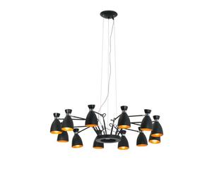 Suspension Rétro - Faro Barcelona - 12 bras - Métal - Noir - 150 cm
