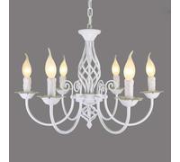 Suspension Rétro Métal Style Industriel Lustre Hauteur Réglable E14 Lampe Suspendue Éclairage Salle à Manger Lampe Suspendue Salon Chambre Villa Dôme Décoratif, 6 Heads