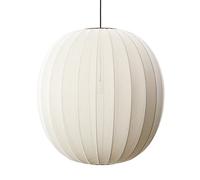Suspension Rond Blanc Blanc Perle Tricoté à La Made By Hand Ø75
