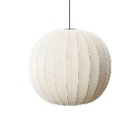 Suspension Rond Blanc Tricoté à La Made By Hand Ø60 Blanc Perle