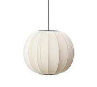 Suspension Rond Blanc Tricoté à La Made By Hand , Blanc Perle Ø45