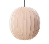 Suspension Rond en Pierre de Sable Blanc Tricoté à La Made By Hand Ø75