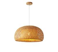Suspension Ronde en Bambou tissé à la Main, luminaire de Style Pastoral Japonais créatif, plafonnier pour Cuisine et Maison de Ferme