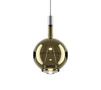 Suspension Ronde Lodes Sky-Fall, Format Moyen , Chrome Noir 2700K/sauge Dorée