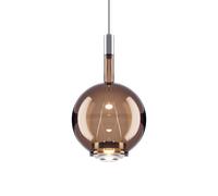Suspension Ronde Lodes Sky-Fall, Format Moyen , Chrome Noir 3000K/Bronze Brillant