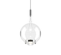 Suspension Ronde Lodes Sky-Fall, Format Moyen , Chrome Noir 3000K/Transparent