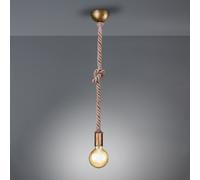 Suspension Rope Avec Corde Décorative 1 Lampe laiton ancien