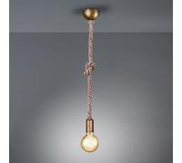 Suspension Rope Avec Corde Décorative 1 Lampe laiton ancien