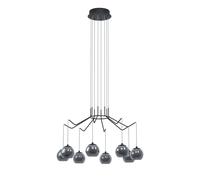 Suspension ROVIGANA LED 8X3,3W en acier noir D670mm