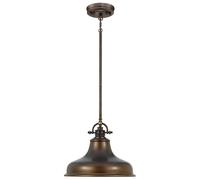 Elstead Lighting Emery lampe suspendue 1x60 W marron QZ-EMERY-P-M-PN
