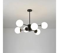 Suspension Rustique Unique de Style Ferme, Lustre Moderne en Verre Laiteux E27 du Milieu du siècle pour Table à Manger et îlot de Cuisine