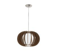 Suspension S3 E27 1X60W en acier nickel mat D400mm