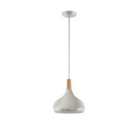Suspension SABINAR E27 1X60W en acier argent brossé D280mm
