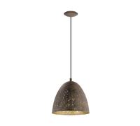 Suspension SAFI E27 1X60W en acier marron et or D275mm