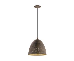 Suspension SAFI E27 1X60W en acier marron et or D275mm