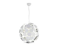 Suspension Salle À Manger Ronde Blanche Ø54 Cm E14 Lustre 6 Braises