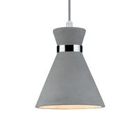 Luminaire en suspension Verve IP44 E27 max. 20W Gris#Chrome gradable Gris#Chrome G