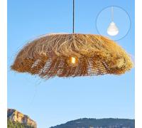 Lumisky Suspension HAVANA NOMAD en herbe marine style bohème avec ampoule LED blanc/RGB nomade