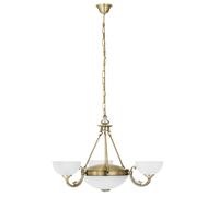 Suspension SAVOY E14 3X40W en fonte métallique brun D740mm