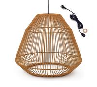 Lumisky Suspension sur secteur pour l'extérieur MAYA OUTDOOR CABLE en poly rotin style bohème 5m de longueur de câble