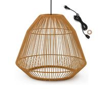 Lumisky Suspension sur secteur MAYA OUTDOOR CABLE – en poly rotin style bohème – câble 5 m