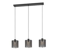 Suspension SEGOVIA E27 3X40W en acier noir 880x180x1100mm