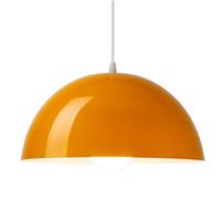 Suspension Semi-Circulaire créative en métal, Source Lumineuse E27, Lustre à tête Unique, Style Industriel améin, luminaire décoratif pour Balcon, Salon, Chambre à Coucher (Jaune)