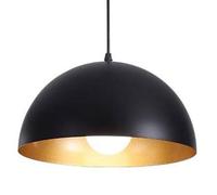 Suspension Semi-Circulaire en Fer de Style Industriel Nordique, luminaire décoratif d'intérieur, culot E27, idéal pour Une Chambre, Une Salle à Manger ou Un Bar