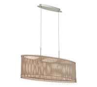 Suspension SENDERO E27 2X60W en acier nickel mat 775x250x1300mm