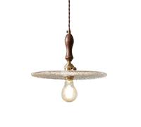 Suspension Simple pour tête de lit de Chambre Nordique, Table à Manger Japonaise, Suspension en Verre, Noyer Vintage, Convient pour îlot de Cuisine