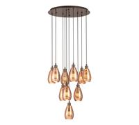 Suspension SIRACUSA E27 10X60W en acier marron D615mm