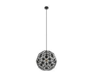 Suspension SKOURA 1 E27 1X60W en acier noir D500mm