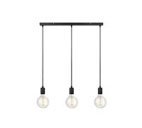 Suspension SKY Noir 3 ampoules en métal