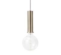 Suspension Socket High canopy brass/fabric cord light grey