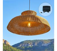 Lumisky Suspension solaire DARMA SOLAR D80 cm - rotin naturel, câble hybride 5 m