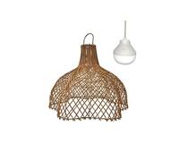 Lumisky Suspension ARIA NOMAD en rotin style bohème avec ampoule LED blanc/RGB nomade