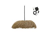 Lumisky Suspension solaire HAVANA SOLAR – Bohème D75 cm en herbe marine et jute, câble hybride 5 m