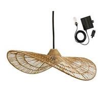 Lumisky Suspension solaire MARBELLA SOLAR - jute naturel, câble hybride secteur/solaire 5 m - Beige