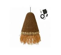 Lumisky Suspension solaire Paloma D40 cm Herbe marine Beige Câble hybride 5 m