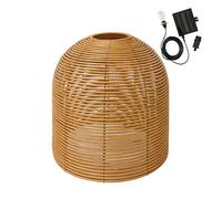 Suspension solaire HANG BOHEME SOLAR en poly rotin avec câble hybride secteur et solaire 5m de longueur